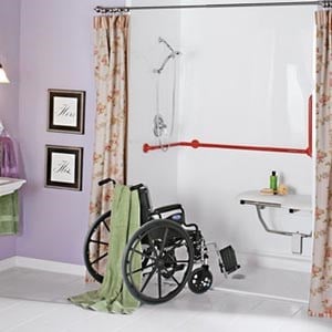 roll-in shower